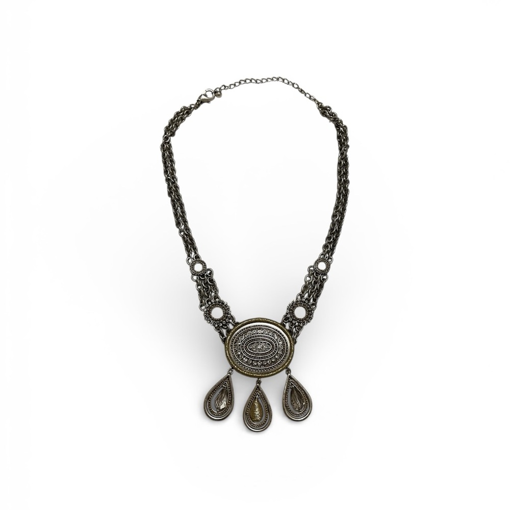 Chico's Intricate Silver Necklace - Picture 2 of 4